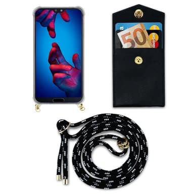 Huawei P20 Skal Fodral Kedja (Svart)