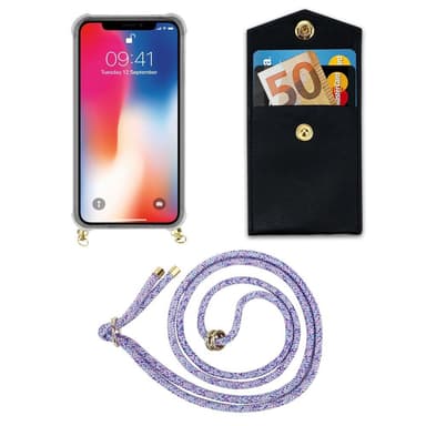 iPhone X / XS Skal Fodral Kedja (Lila)