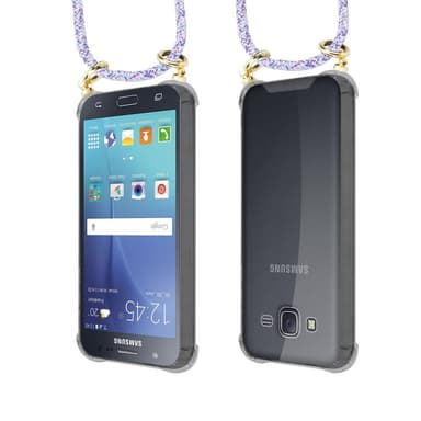 Samsung Galaxy J5 2015 Skal Fodral Kedja (Lila)