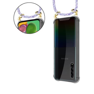 Samsung Galaxy A90 5G Skal Fodral Kedja (Lila)