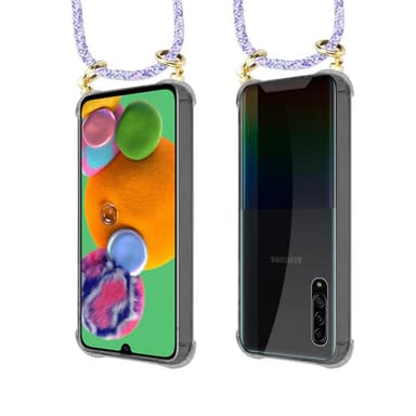 Samsung Galaxy A90 5G Skal Fodral Kedja (Lila)