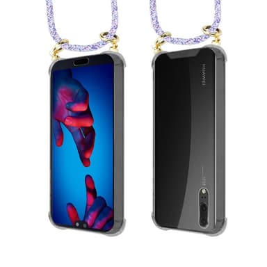 Huawei P20 Skal Fodral Kedja (Lila)