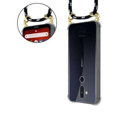 Nokia 8.1 Skal Fodral Kedja (Svart)