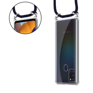 Skal Samsung Galaxy A21s Fodral Kedja (Blå)
