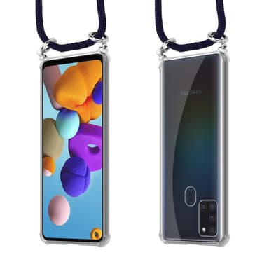 Skal Samsung Galaxy A21s Fodral Kedja (Blå)