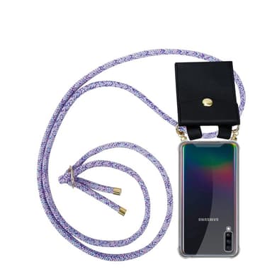 Samsung Galaxy A70 / A70s Skal Fodral Kedja (Lila)