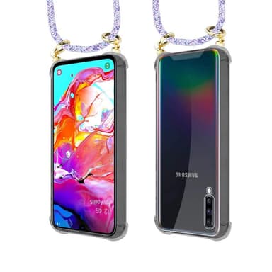 Samsung Galaxy A70 / A70s Skal Fodral Kedja (Lila)
