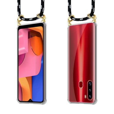 Samsung Galaxy A21 Skal Fodral Kedja (Svart)