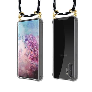 Samsung Galaxy NOTE 10 PLUS Skal Fodral Kedja (Svart)