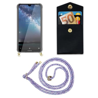 Nokia 2.2 Skal Fodral Kedja (Lila)