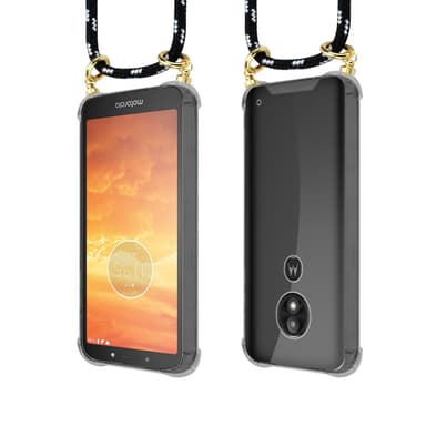 Motorola MOTO E5 PLAY Skal Fodral Kedja (Svart)