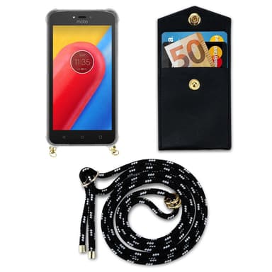 Motorola MOTO C Skal Fodral Kedja (Svart)