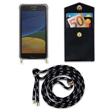 Motorola MOTO G5 Skal Fodral Kedja (Svart)