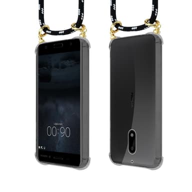 Nokia 6 2017 Skal Fodral Kedja (Svart)