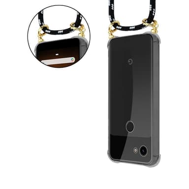 Google PIXEL 3A Skal Fodral Kedja (Svart)