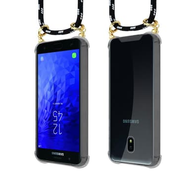 Samsung Galaxy J3 2018 Skal Fodral Kedja (Svart)