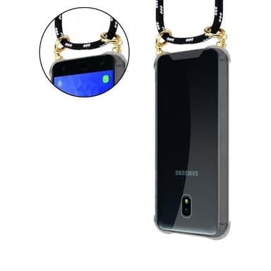 Samsung Galaxy J3 2018 Skal Fodral Kedja (Svart)