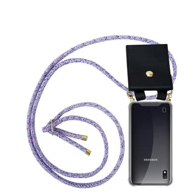 Samsung Galaxy A10 / M10 Skal Fodral Kedja (Lila)