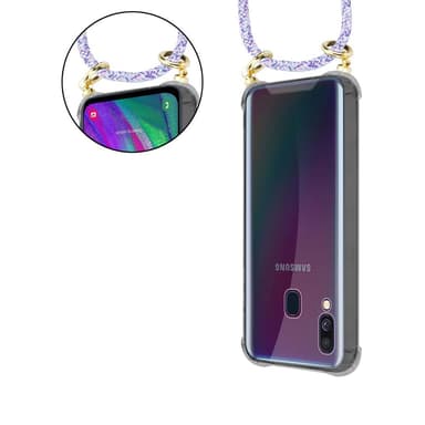 Samsung Galaxy A40 Skal Fodral Kedja (Lila)