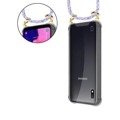 Samsung Galaxy A10 / M10 Skal Fodral Kedja (Lila)