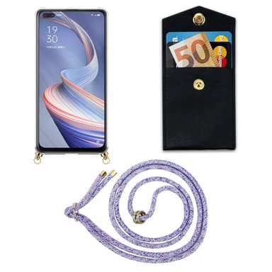 Oppo A92s Skal Fodral Kedja (Lila)