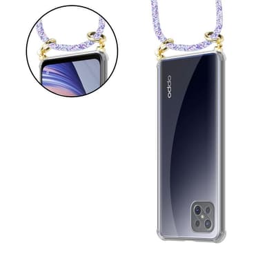 Oppo A92s Skal Fodral Kedja (Lila)