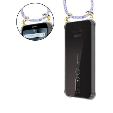 Nokia 4.2 Skal Fodral Kedja (Lila)