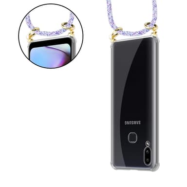Samsung Galaxy A10s / M01s Skal Fodral Kedja (Lila)