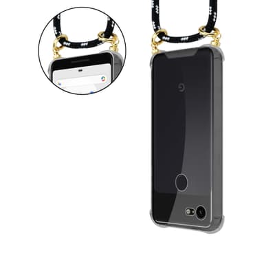 Google PIXEL 3 XL Skal Fodral Kedja (Svart)