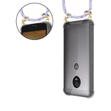 Motorola MOTO G5 Skal Fodral Kedja (Lila)