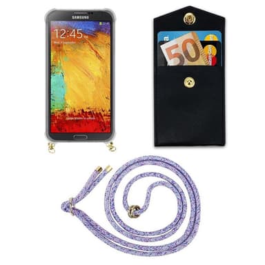 Samsung Galaxy NOTE 3 Skal Fodral Kedja (Lila)