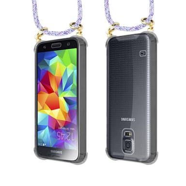 Samsung Galaxy S5 / S5 NEO Skal Fodral Kedja (Lila)