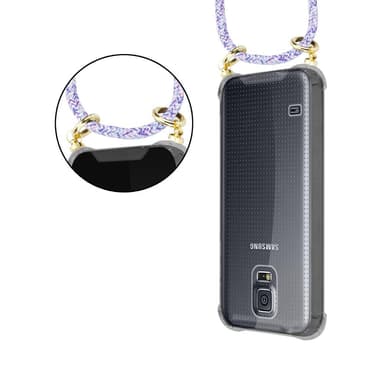 Samsung Galaxy S5 / S5 NEO Skal Fodral Kedja (Lila)
