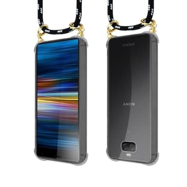 Sony Xperia 10 PLUS Skal Fodral Kedja (Svart)