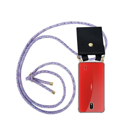 Nokia 1 2018 Skal Fodral Kedja (Lila)