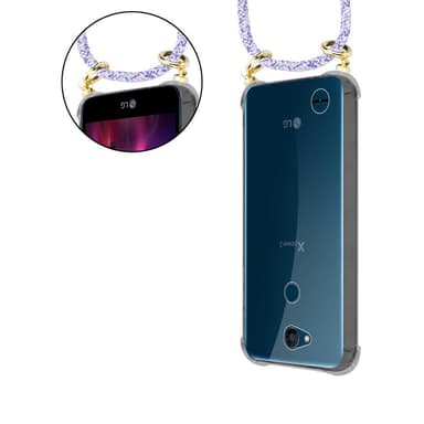 LG X POWER 3 Skal Fodral Kedja (Lila)