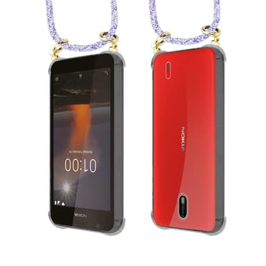 Nokia 1 2018 Skal Fodral Kedja (Lila)