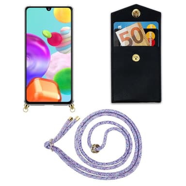 Samsung Galaxy A41 Skal Fodral Kedja (Lila)