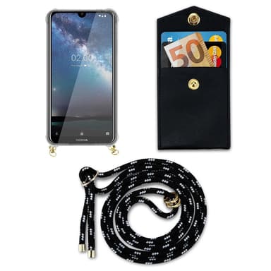 Nokia 2.2 Skal Fodral Kedja (Svart)