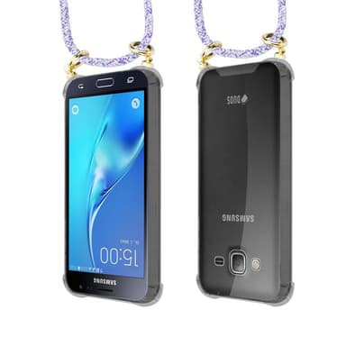 Samsung Galaxy J3 2016 Skal Fodral Kedja (Lila)