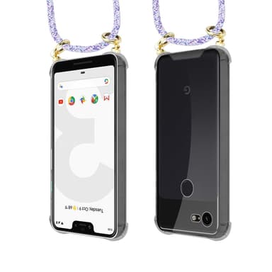 Google PIXEL 3 XL Skal Fodral Kedja (Lila)