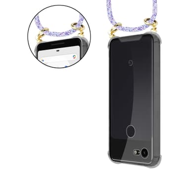 Google PIXEL 3 XL Skal Fodral Kedja (Lila)