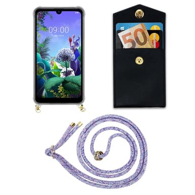 LG Q60 Skal Fodral Kedja (Lila)