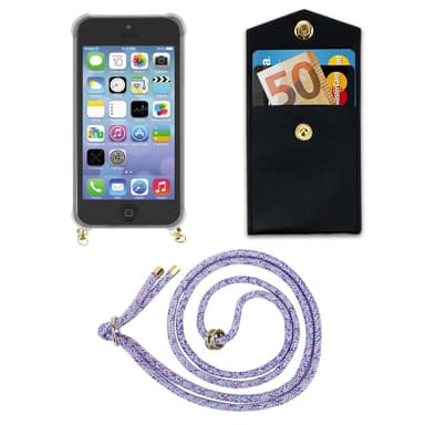 iPhone 5 / 5S / SE 2016 Skal Fodral Kedja (Lila)
