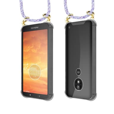 Motorola MOTO E5 PLAY Skal Fodral Kedja (Lila)