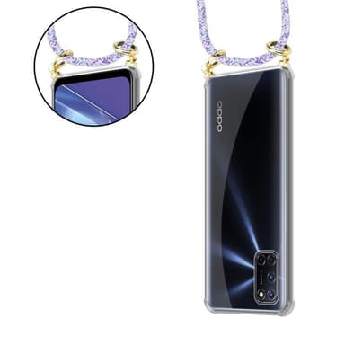 Oppo A52 Skal Fodral Kedja (Lila)
