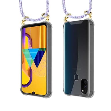 Samsung Galaxy M21 / M30s Skal Fodral Kedja (Lila)