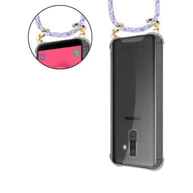 Samsung Galaxy J8 2018 Skal Fodral Kedja (Lila)