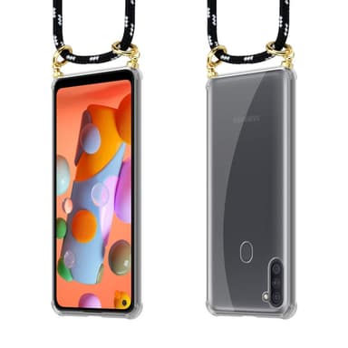 Samsung Galaxy A11 / M11 Skal Fodral Kedja (Svart)