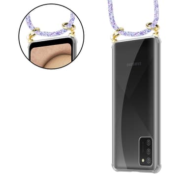 Samsung Galaxy A02s Skal Fodral Kedja (Lila)